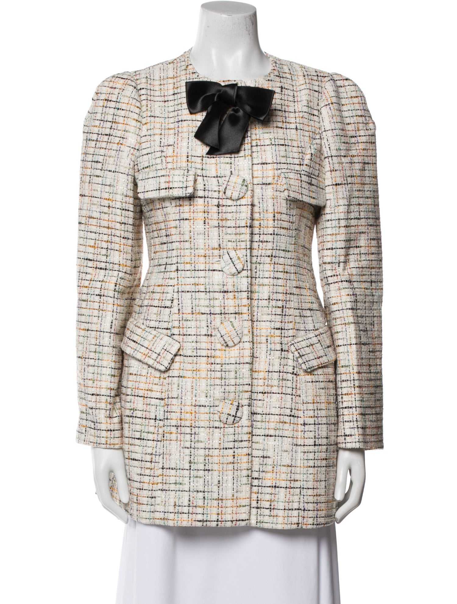 Shushu/tong Tweed Pattern Coat