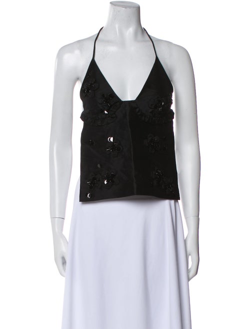 Shushu/tong Wool Halterneck Crop Top