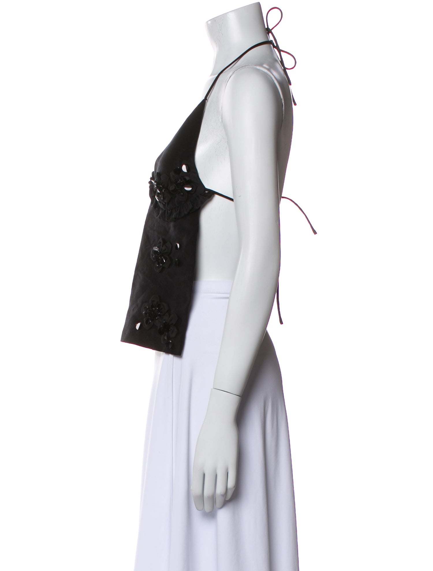 Shushu/tong Wool Halterneck Crop Top