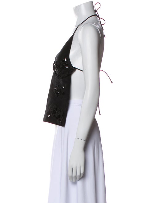 Shushu/tong Wool Halterneck Crop Top