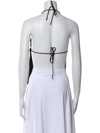 Shushu/tong Wool Halterneck Crop Top