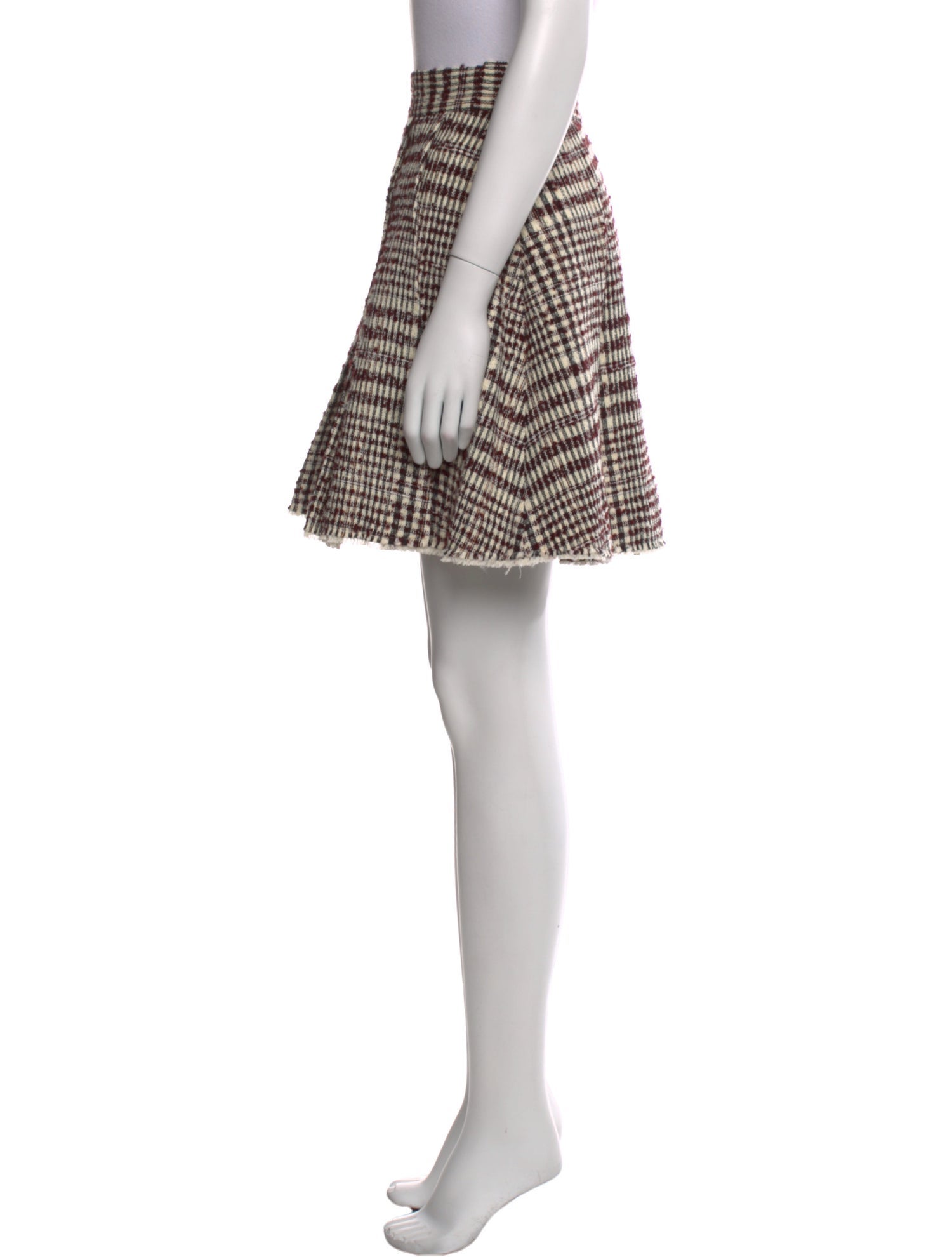 Shushu/tong Plaid Print Mini Skirt