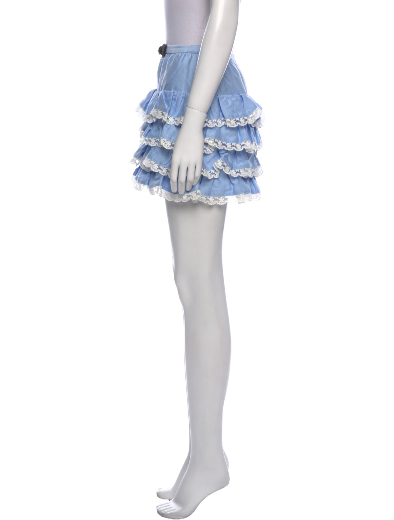 Shushu/tong Crystal Embellishments Mini Skirt