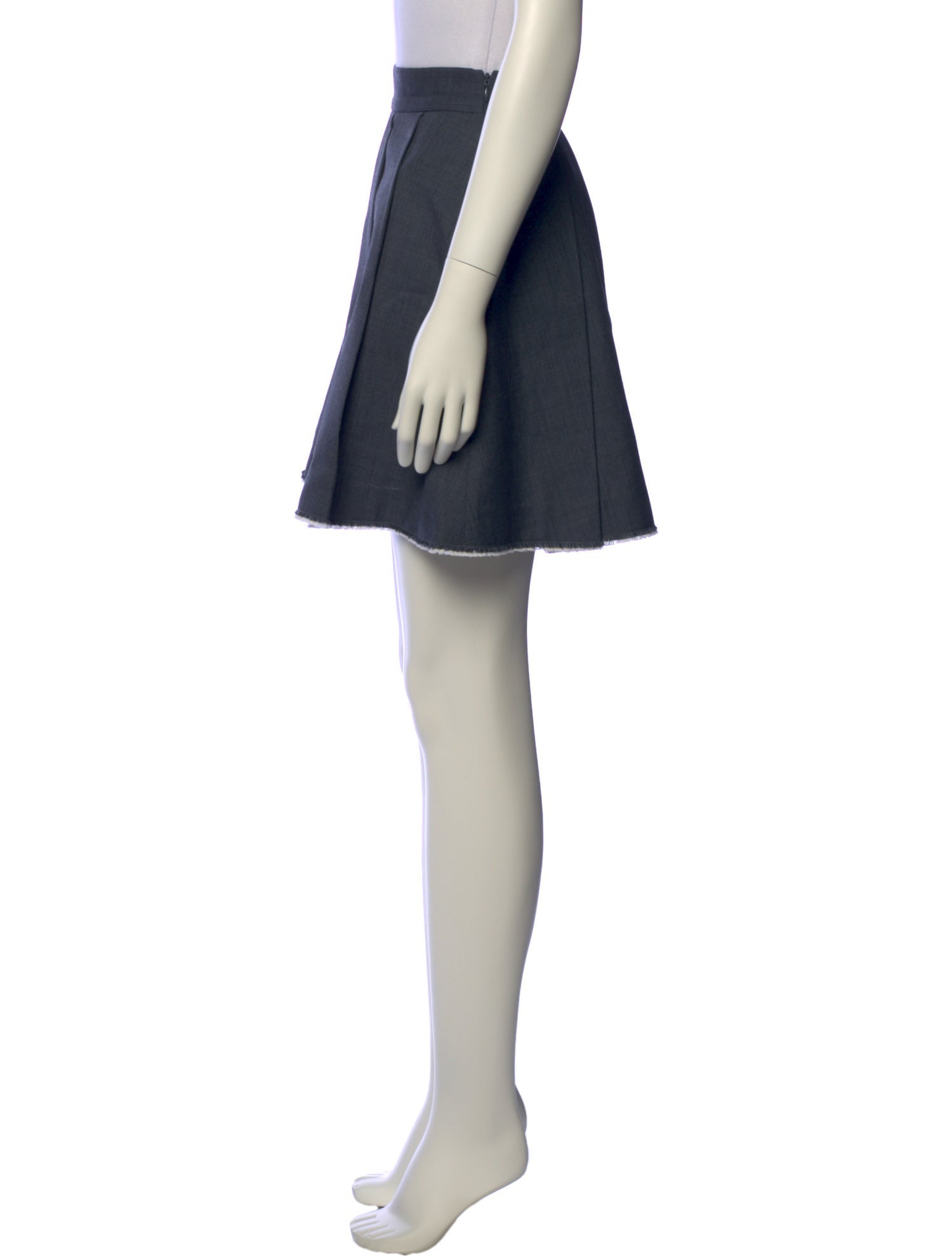 Shushu/tong Raw-Edge Trim Mini Skirt