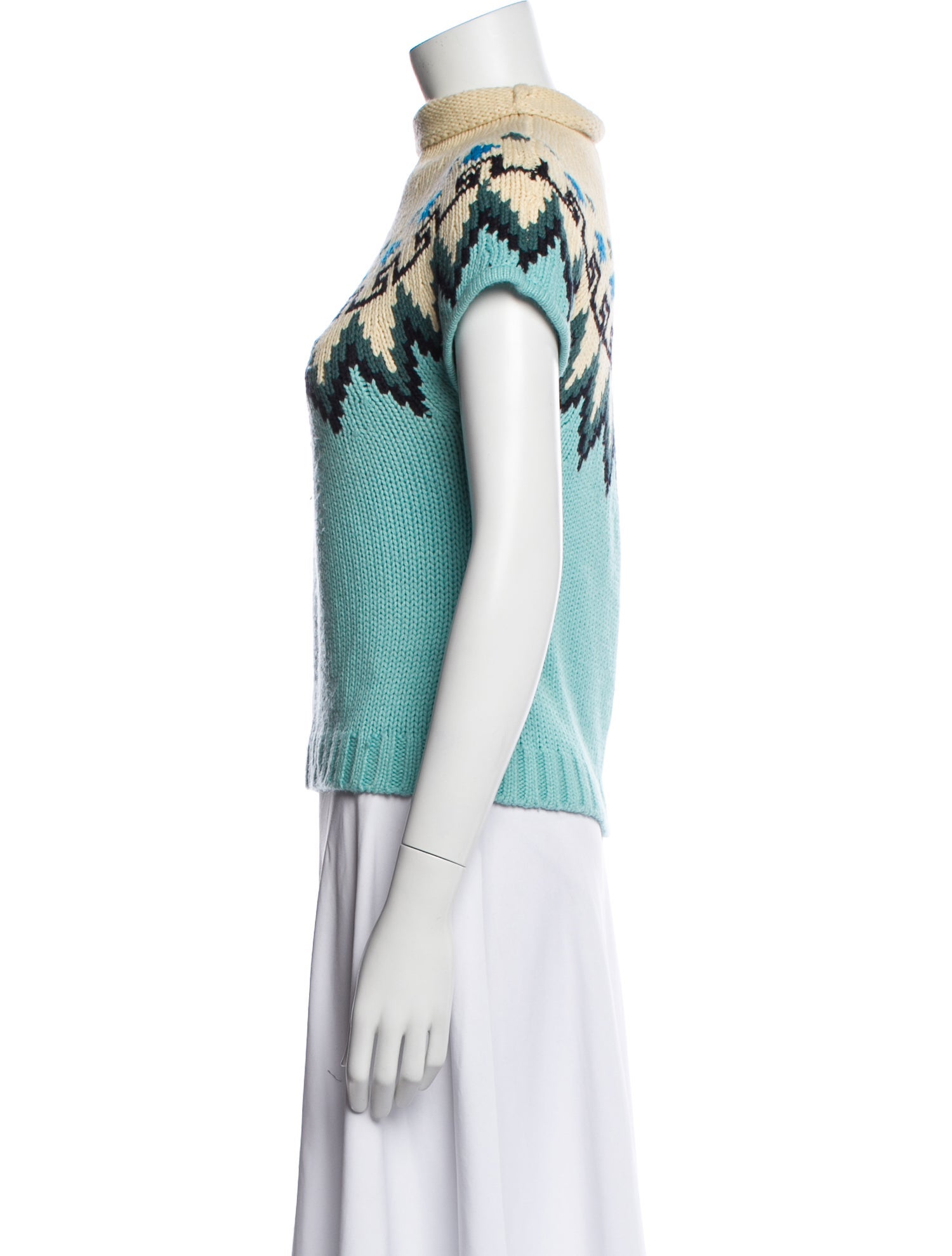 Shushu/tong Graphic Print Mock Neck Top