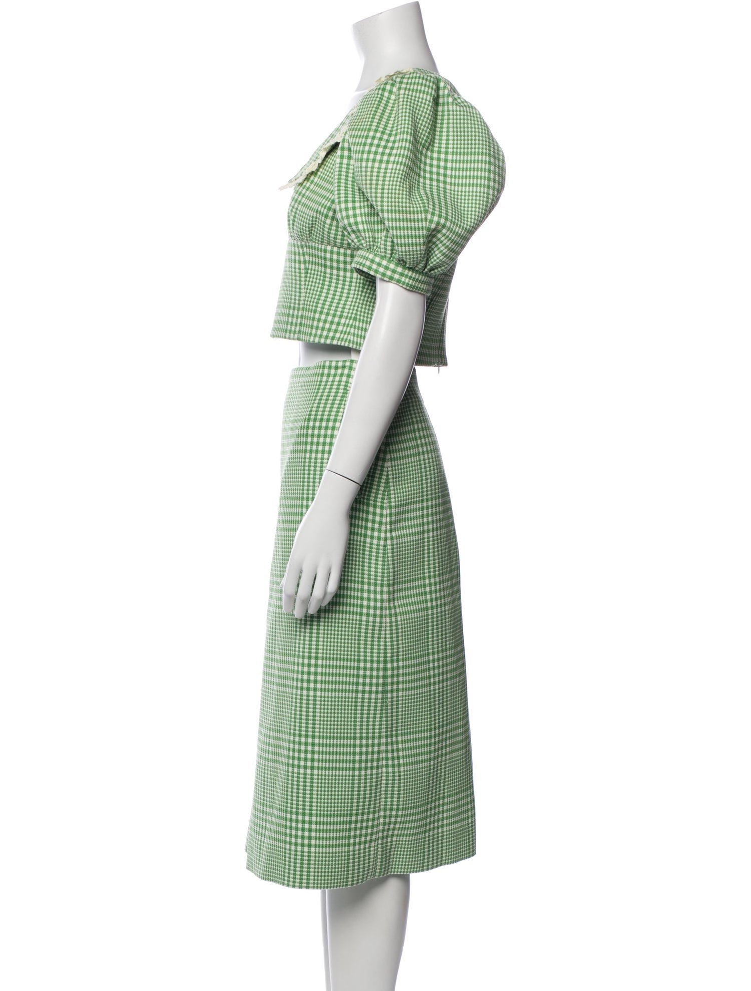 Shushu/tong Plaid Print Skirt Set