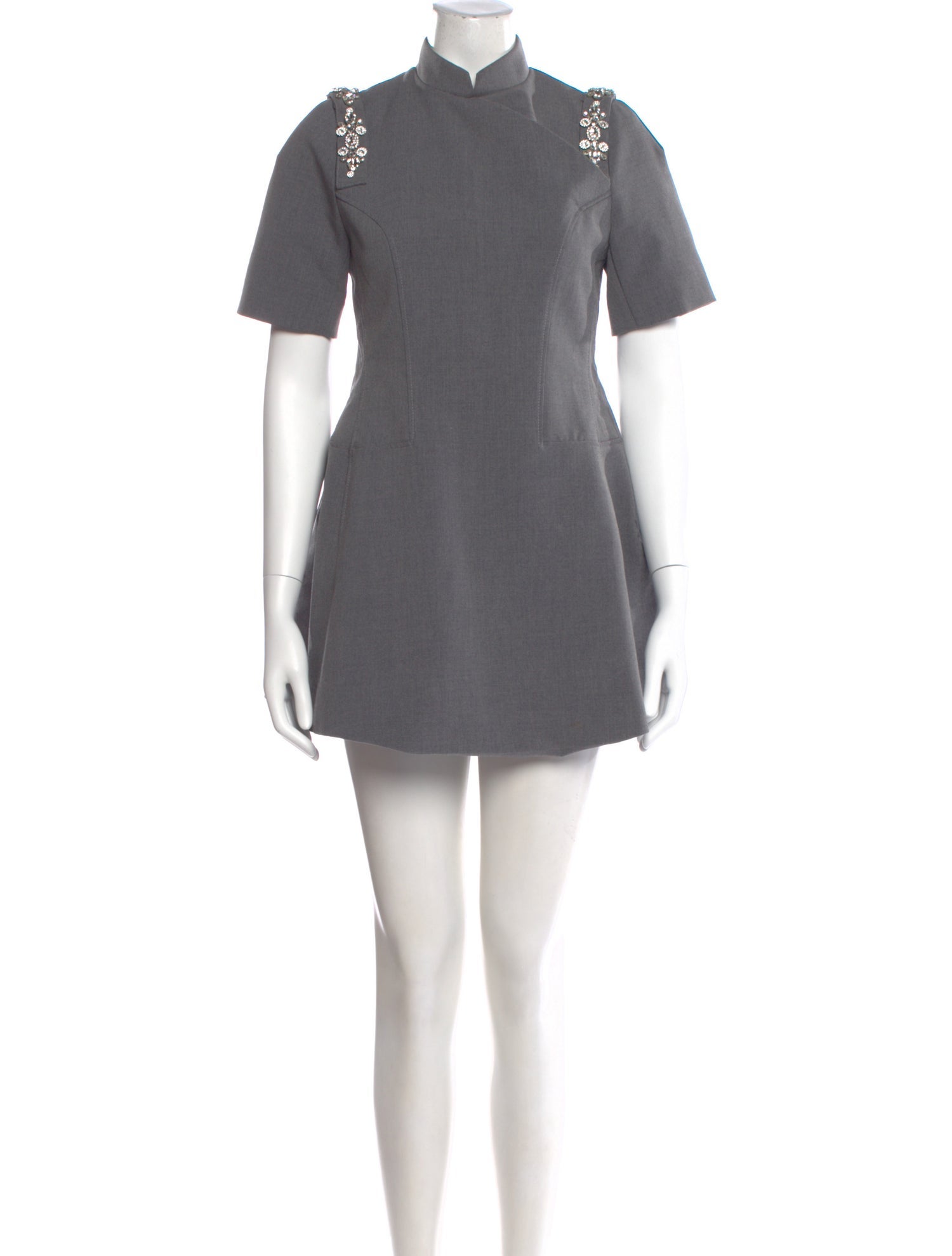 Shushu/tong Mock Neck Mini Dress