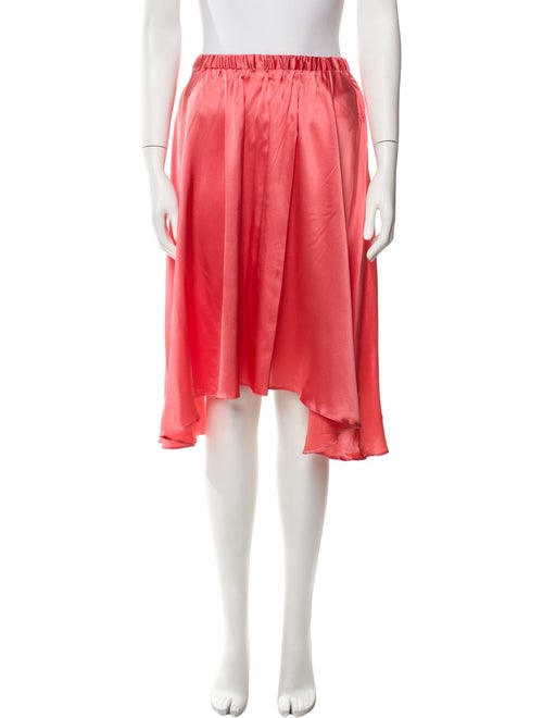 Silk Roads by Adriana Iglesias Silk Knee-Length Skirt