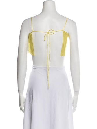 Silk Roads by Adriana Iglesias Silk Square Neckline Crop Top