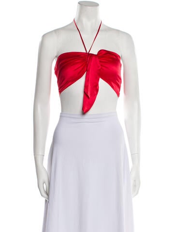 Silk Roads by Adriana Iglesias Tops Halterneck Crop Top XS