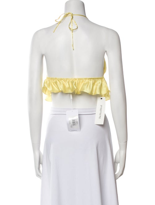 Silk Roads by Adriana Iglesias Silk Halterneck Crop Top