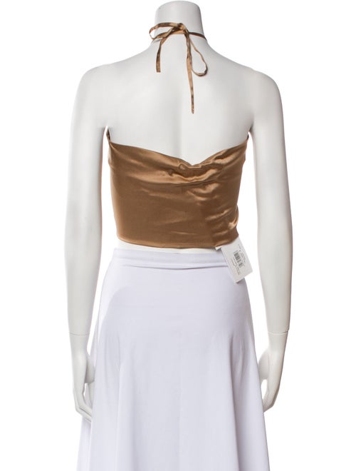 Silk Roads by Adriana Iglesias Silk Halterneck Crop Top