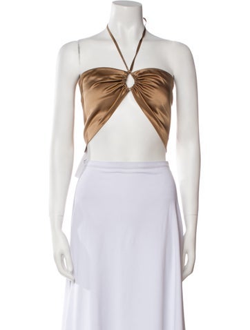 Silk Roads by Adriana Iglesias Tops Halterneck Crop Top M
