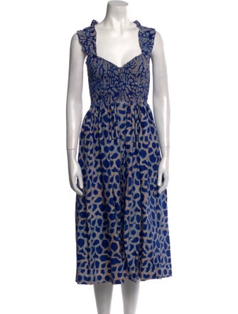 Sika Printed Midi Length Dress