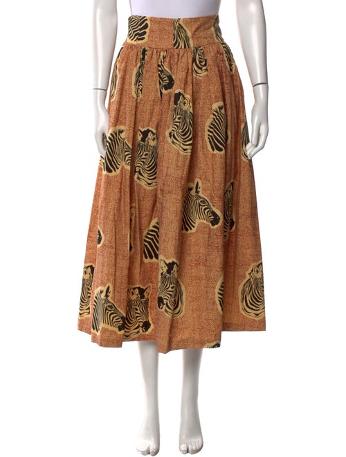 Sika Printed Midi Length Skirt