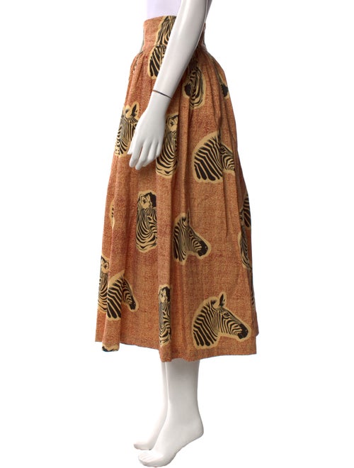 Sika Printed Midi Length Skirt