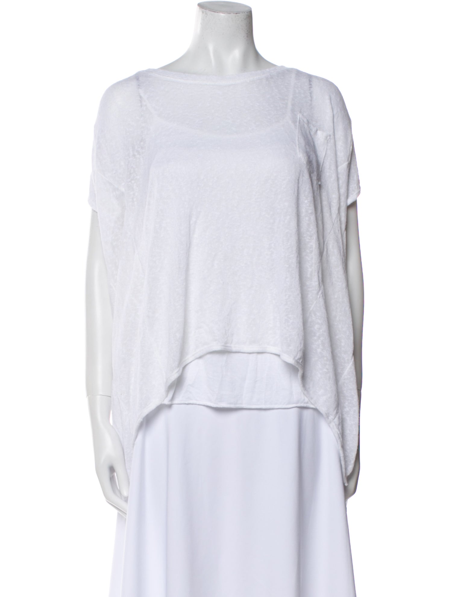 Scandal Italy Linen Bateau Neckline Top