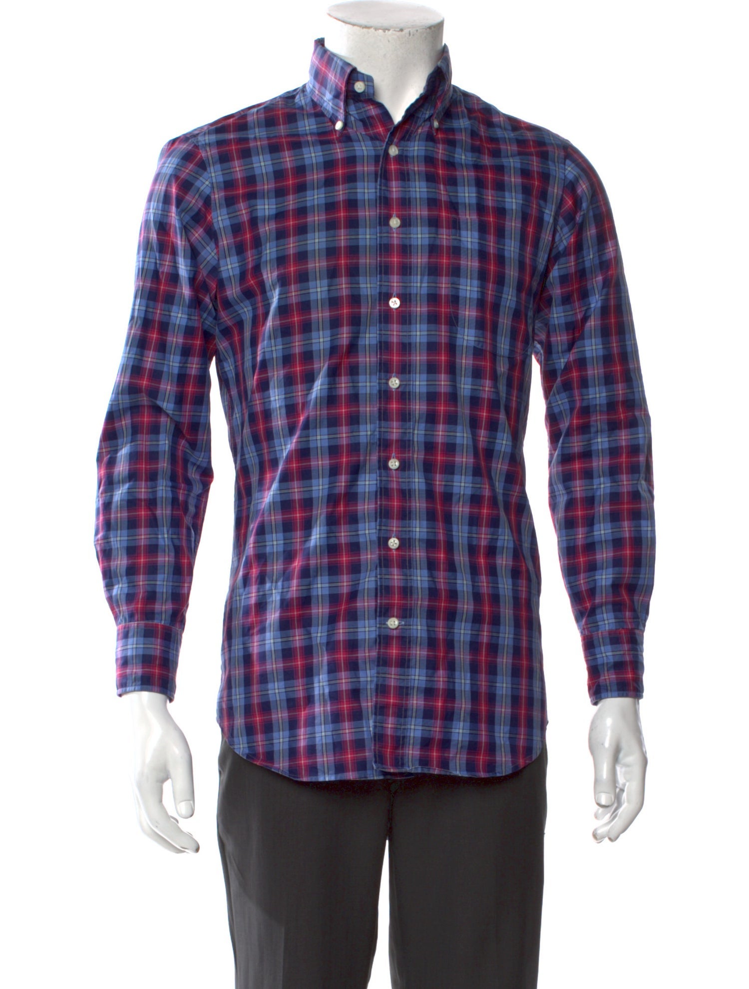 Sid Mashburn Plaid Print Long Sleeve Shirt