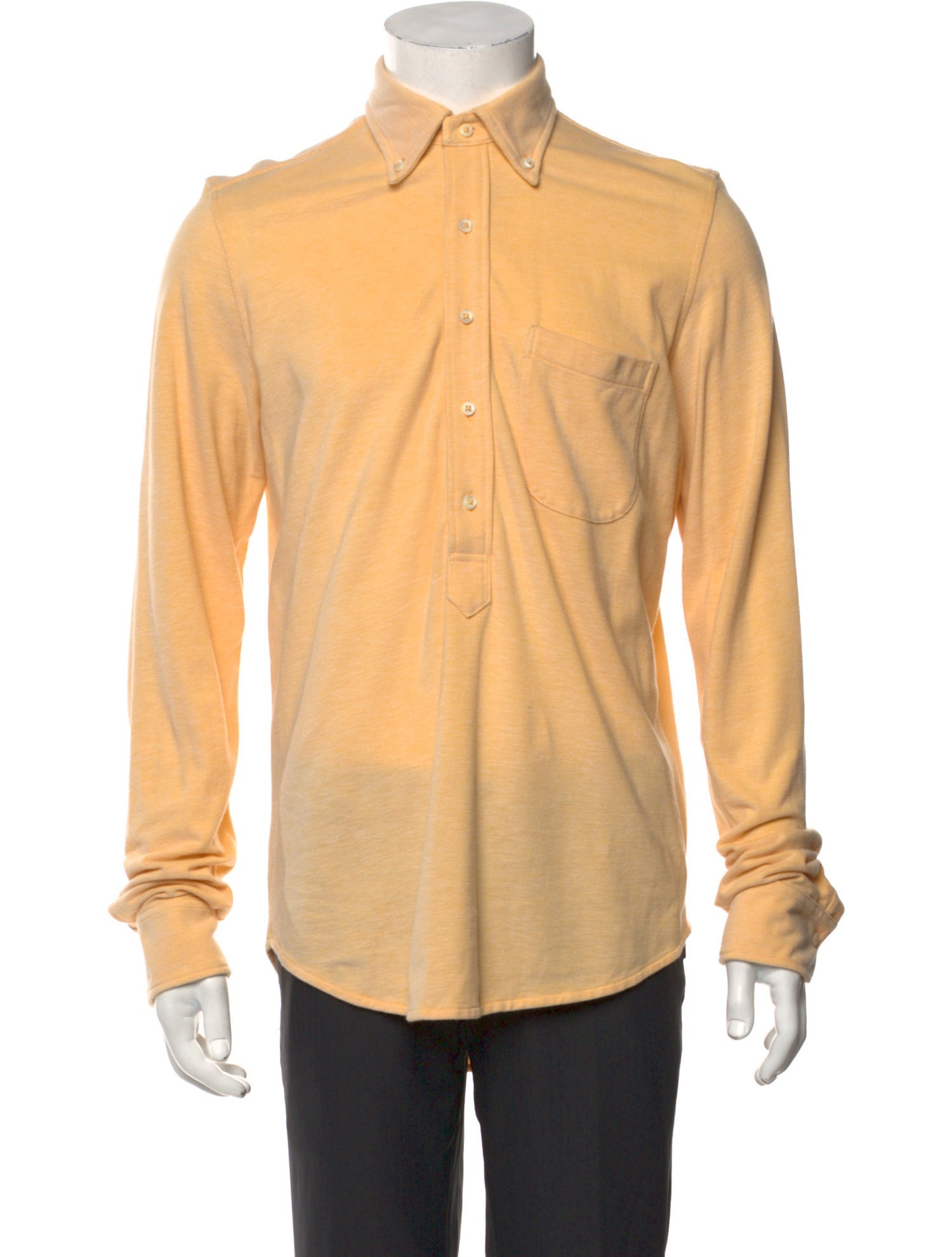 Sid Mashburn Collar Long Sleeve Polo Shirt