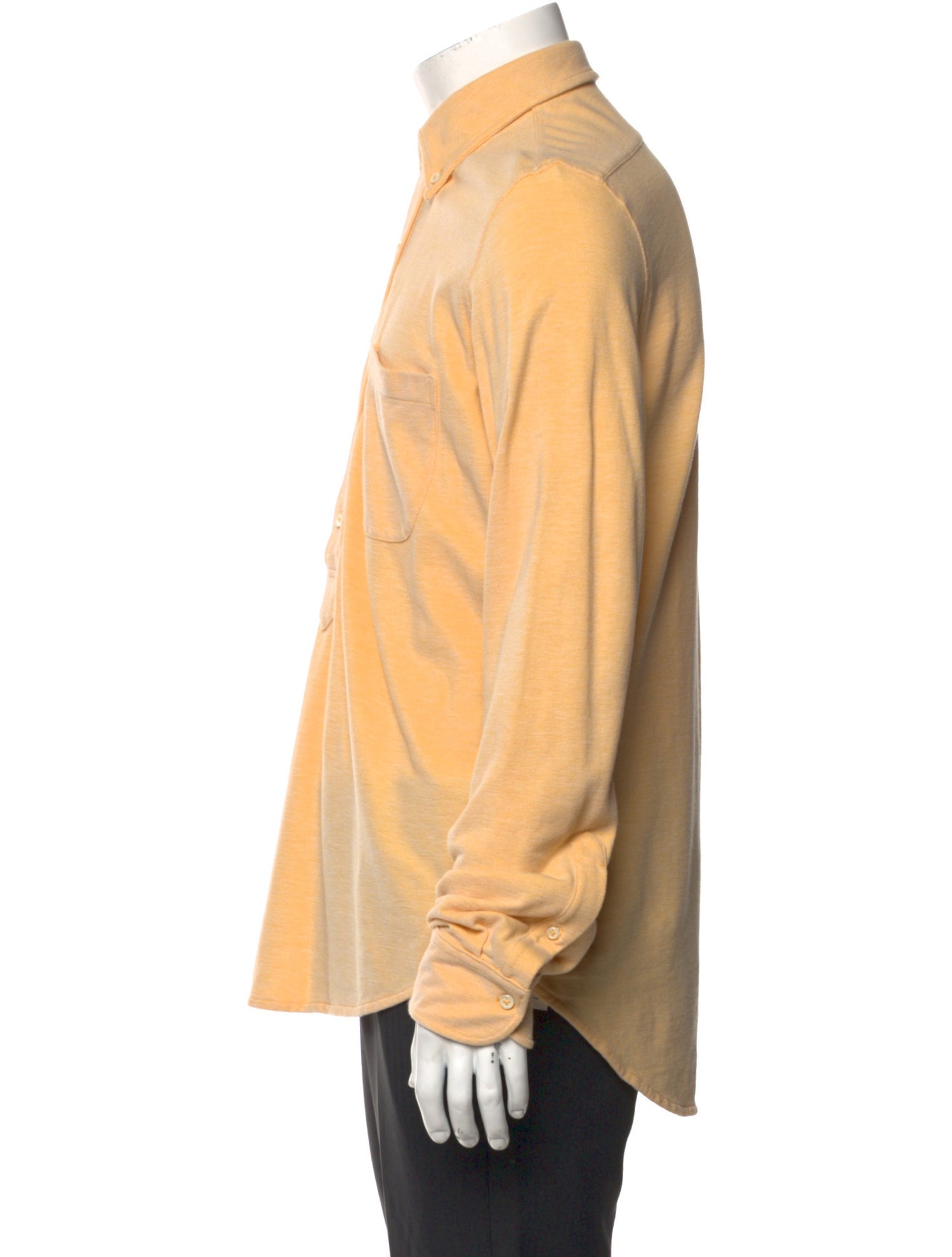 Sid Mashburn Collar Long Sleeve Polo Shirt