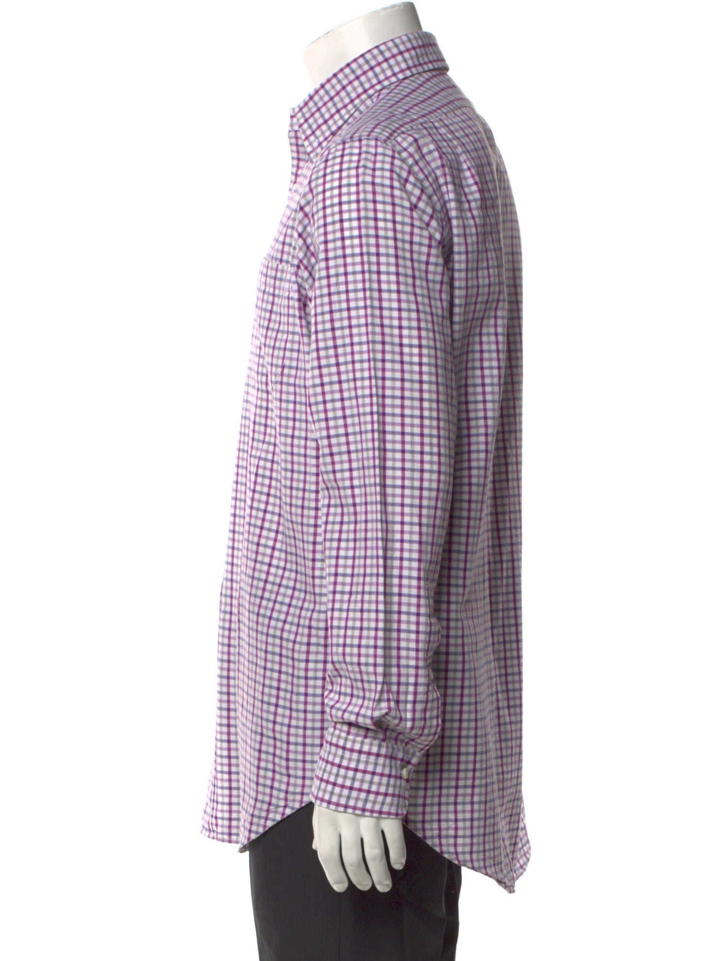 Sid Mashburn Plaid Print Long Sleeve Dress Shirt