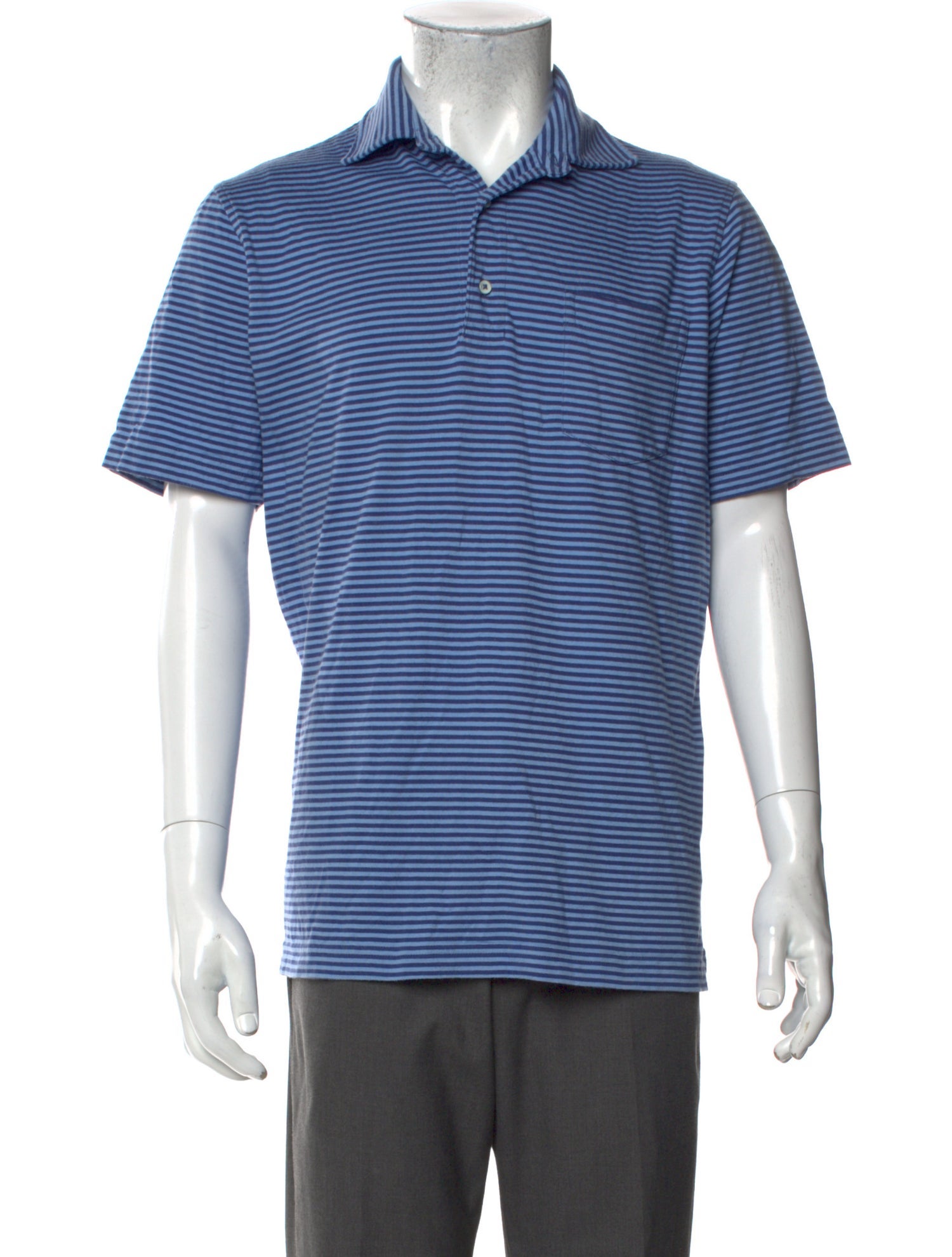 Sid Mashburn Striped Collar Polo Shirt