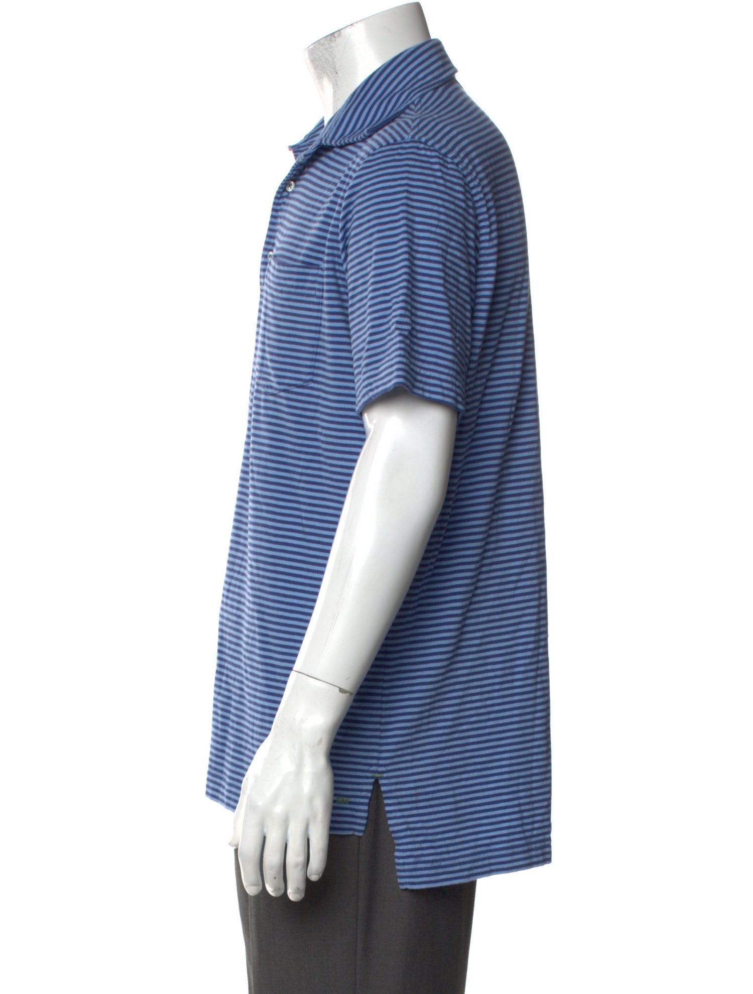 Sid Mashburn Striped Collar Polo Shirt