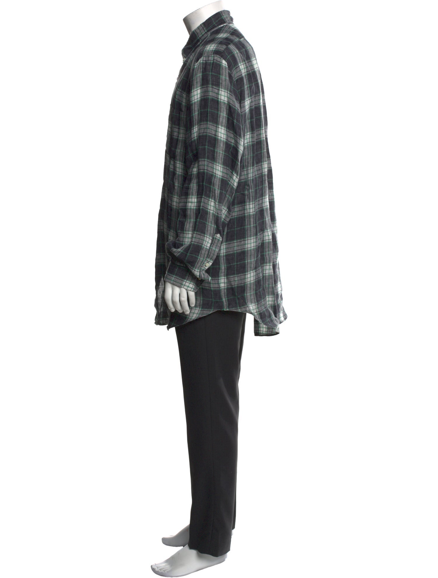 Sid Mashburn Linen Plaid Print Shirt