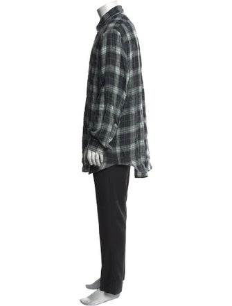 Sid Mashburn Linen Plaid Print Shirt