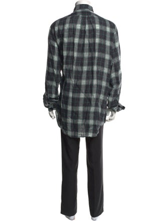 Sid Mashburn Linen Plaid Print Shirt