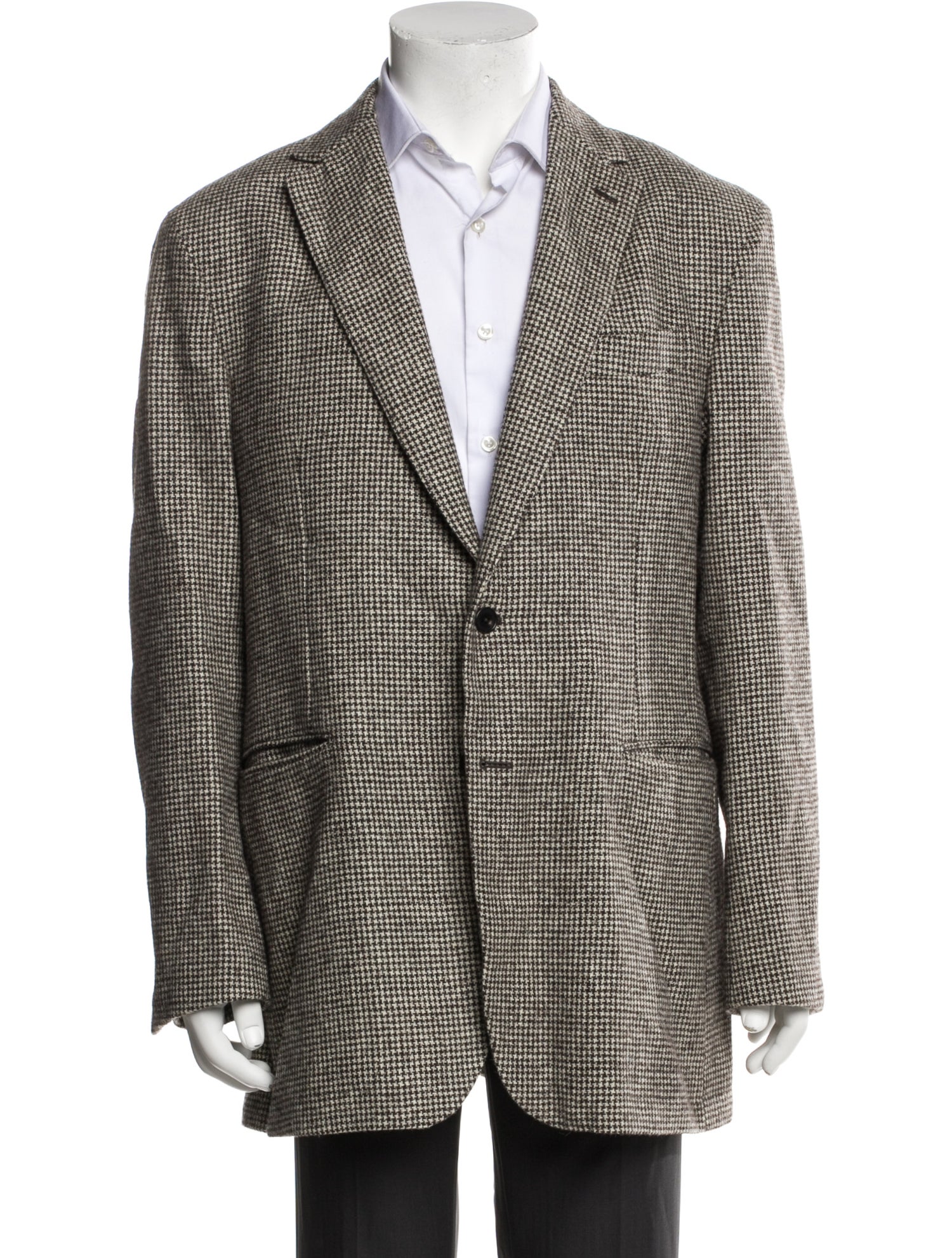 Sid Mashburn Wool Houndstooth Print Blazer