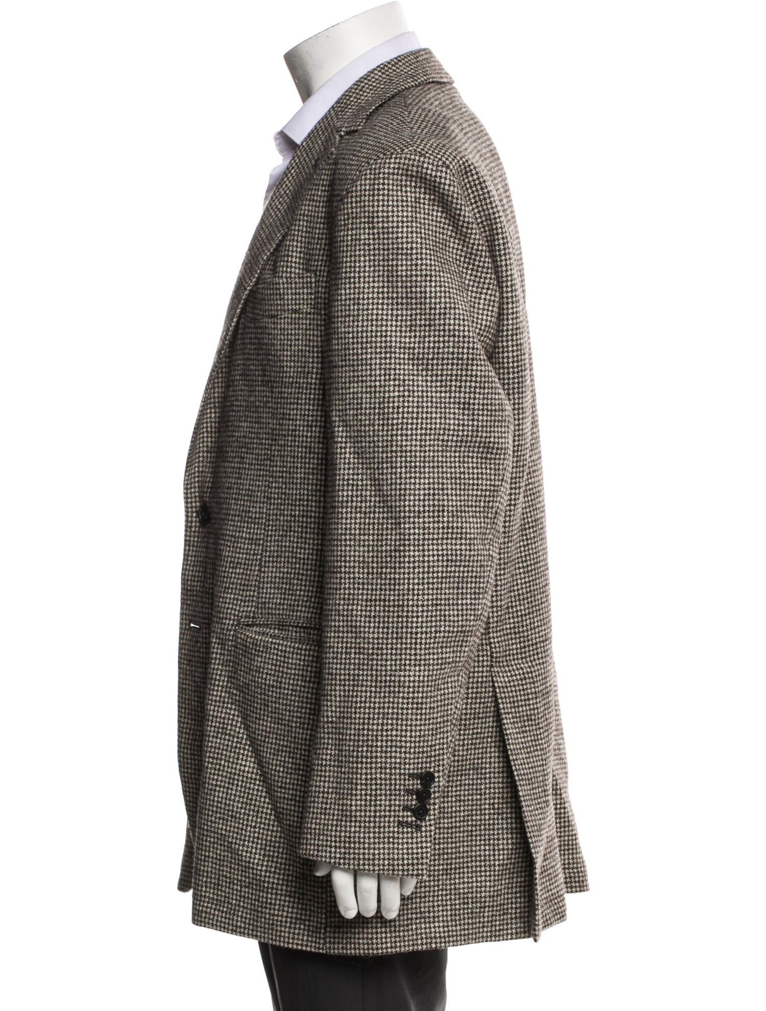 Sid Mashburn Wool Houndstooth Print Blazer