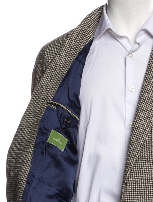 Sid Mashburn Wool Houndstooth Print Blazer