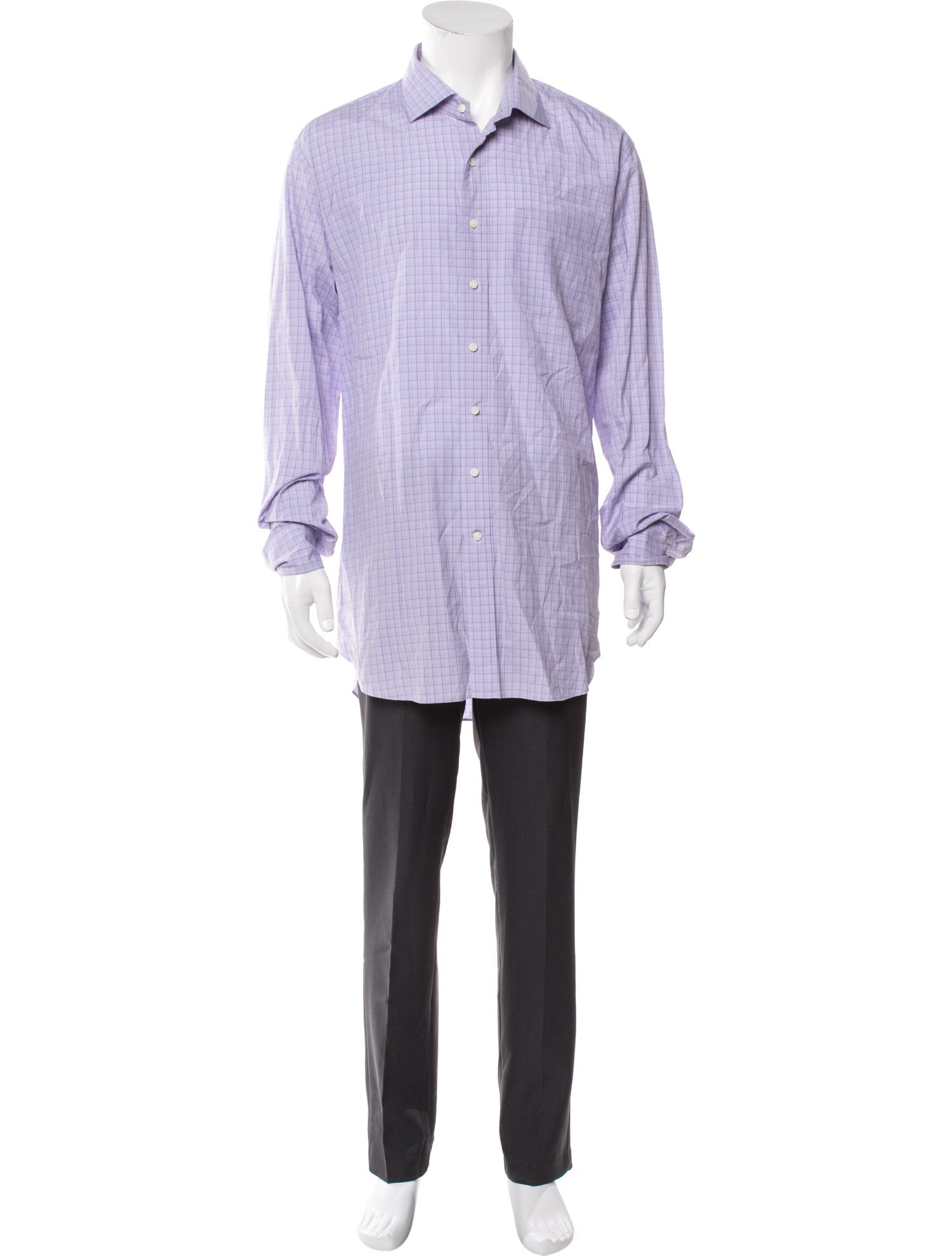 Sid Mashburn Plaid Print Long Sleeve Dress Shirt