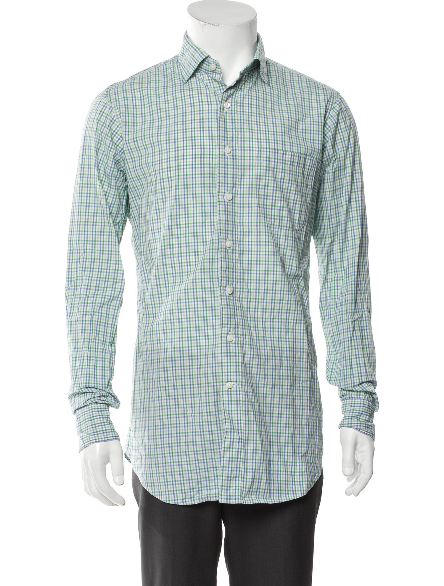 Sid Mashburn Plaid Print Long Sleeve Dress Shirt
