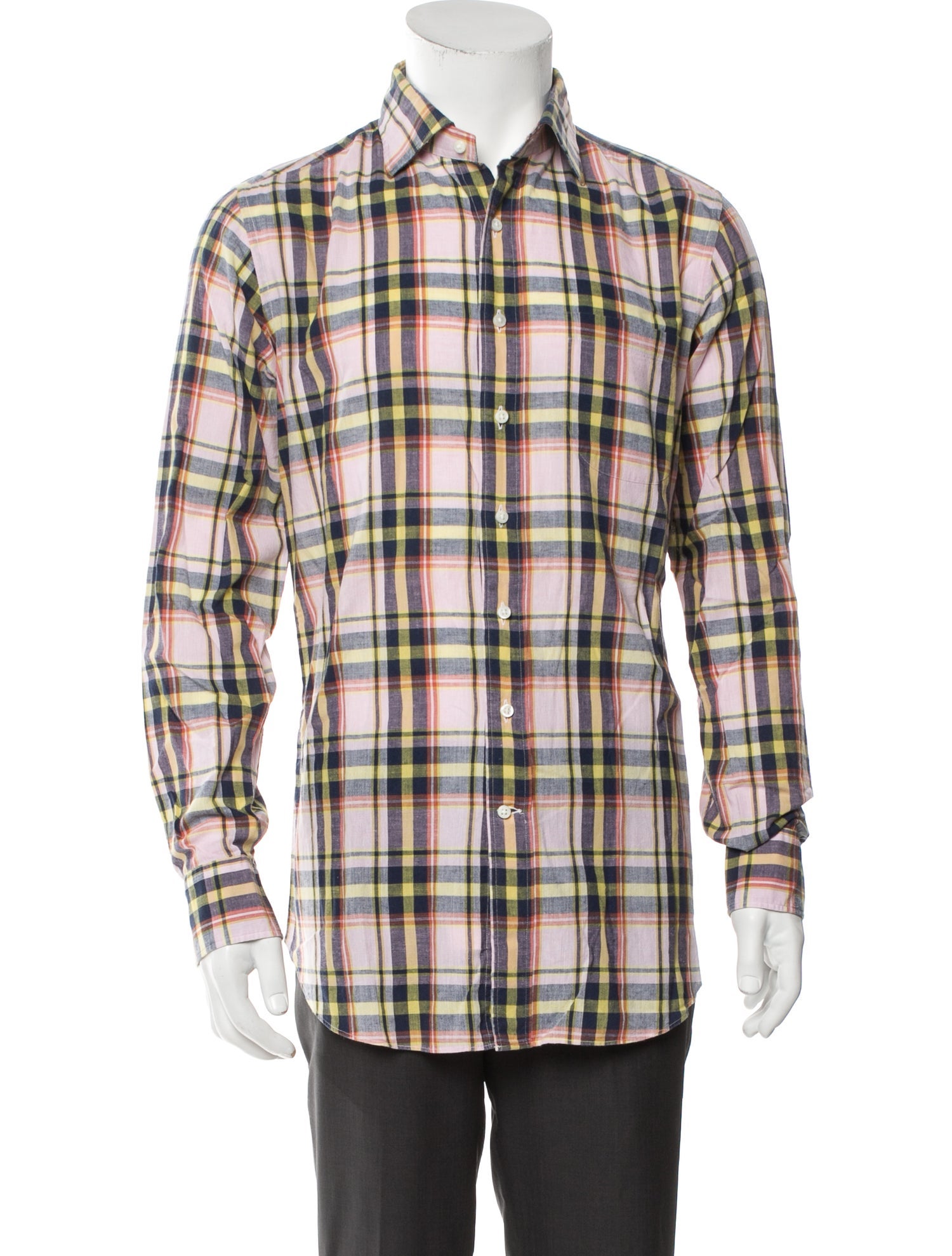 Sid Mashburn Plaid Print Long Sleeve Shirt