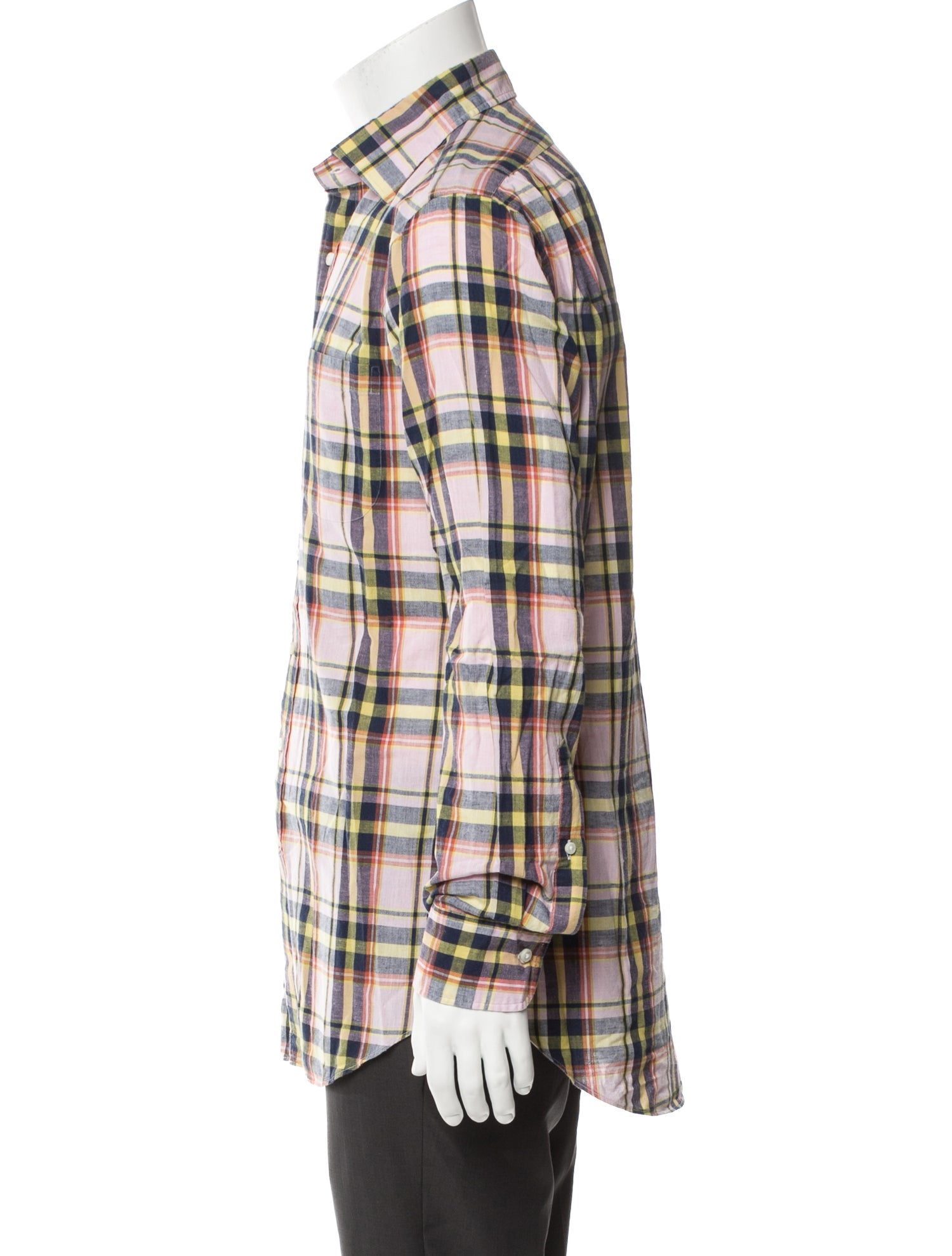 Sid Mashburn Plaid Print Long Sleeve Shirt