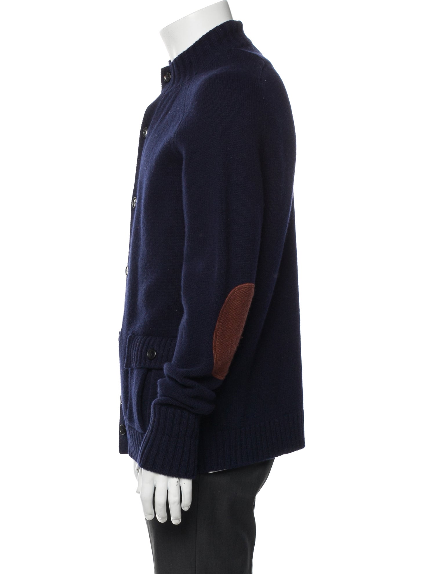 Sid Mashburn Wool Mock Neck Cardigan