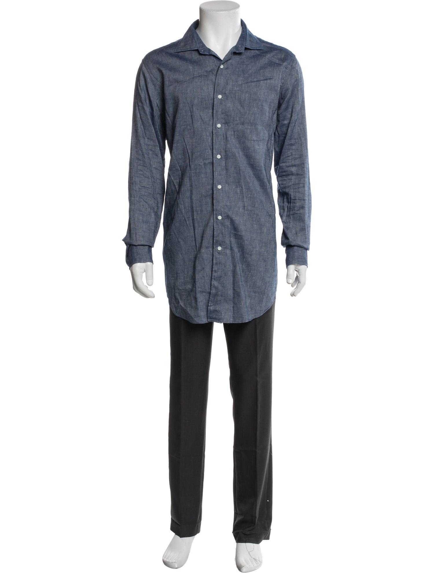 Sid Mashburn Long Sleeve Denim Shirt