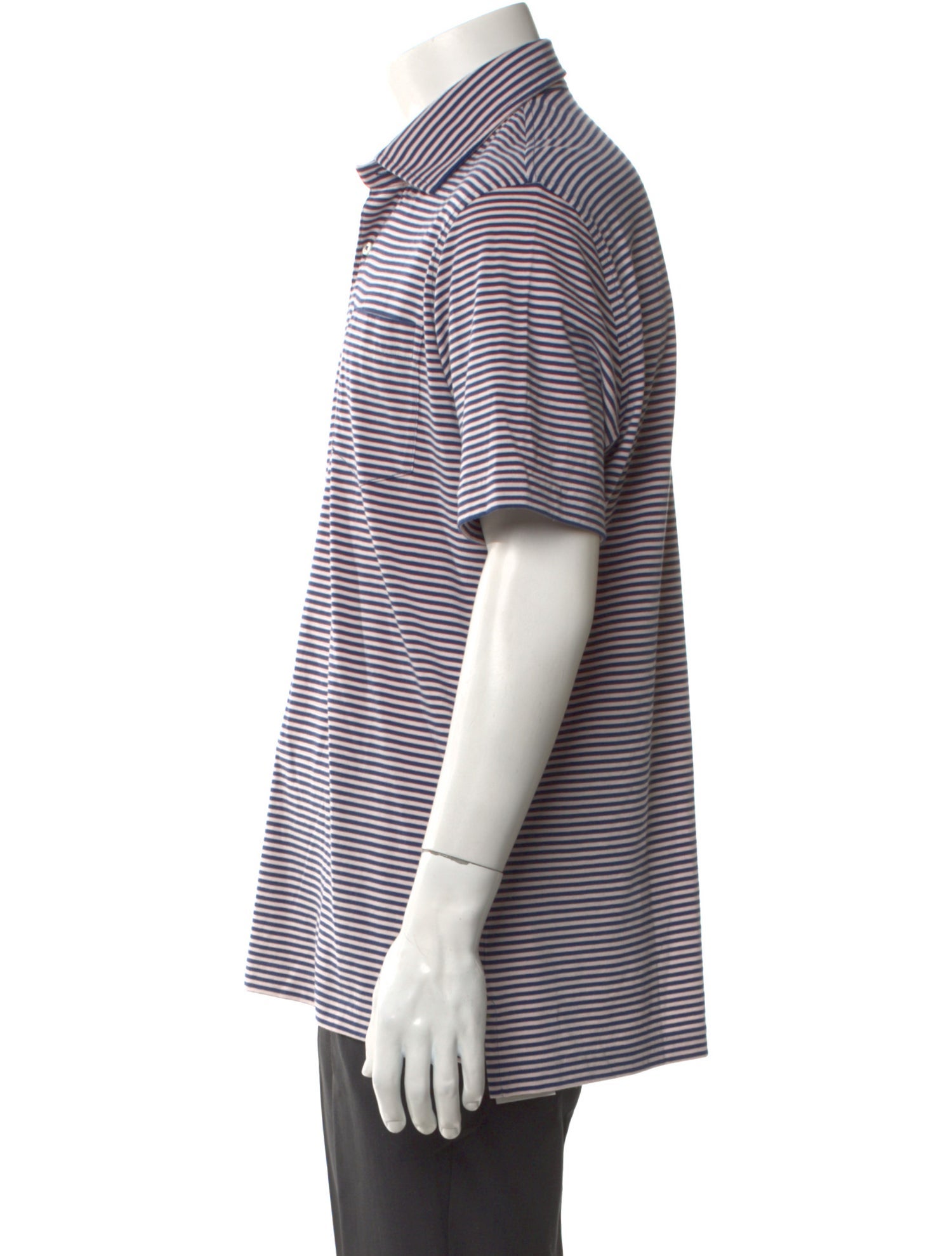 Sid Mashburn Striped Collar Polo Shirt