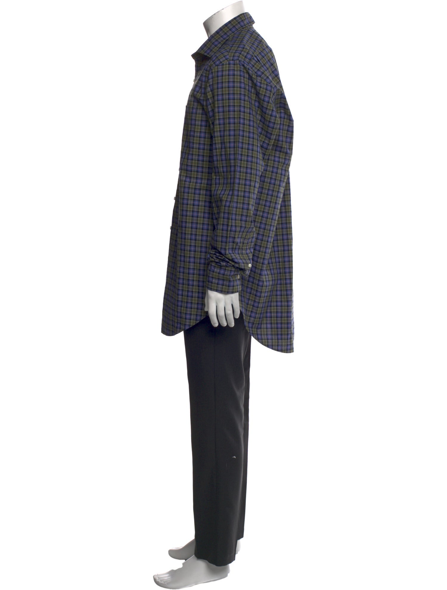 Sid Mashburn Plaid Print Long Sleeve Dress Shirt