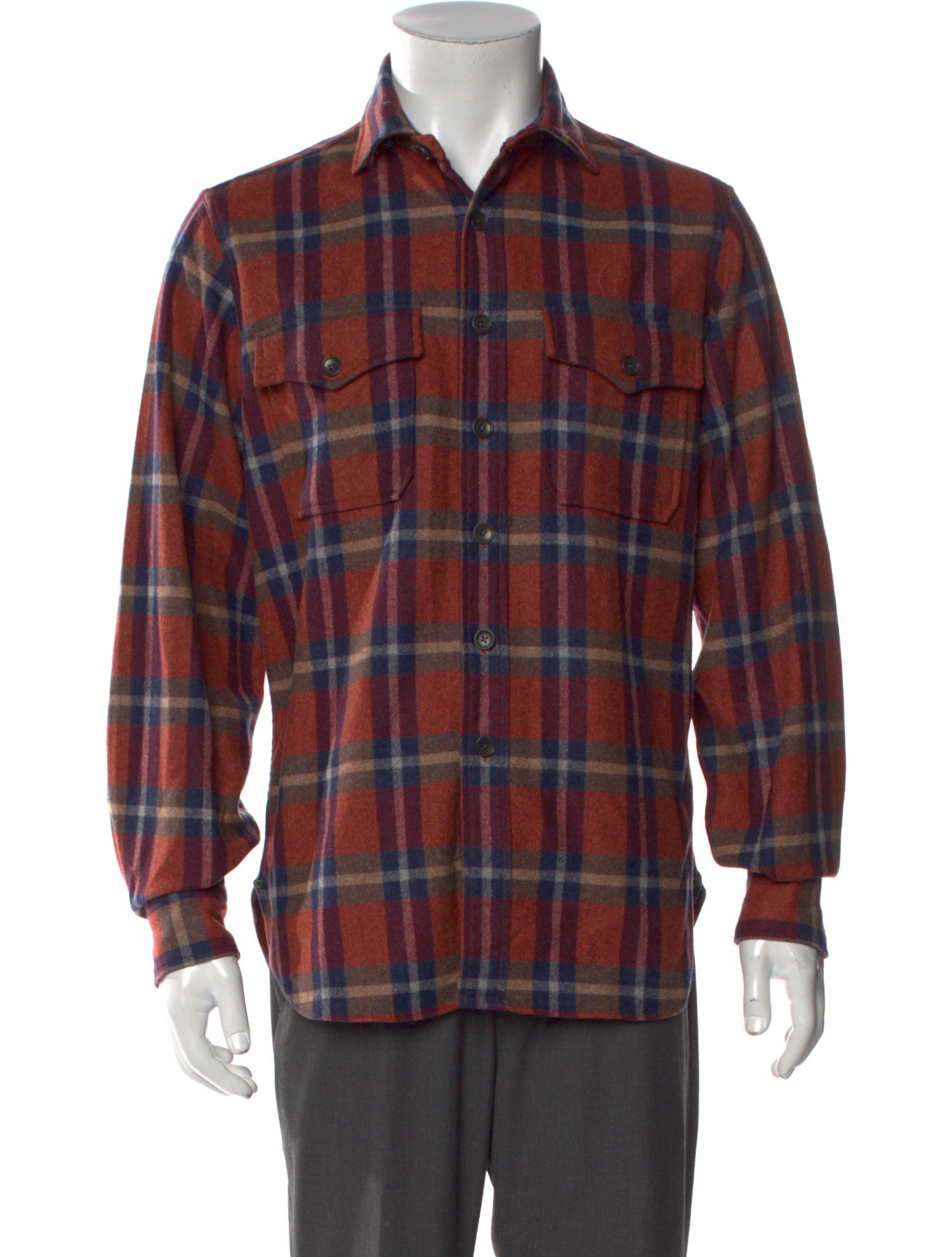Sid Mashburn Plaid Print Long Sleeve Shirt