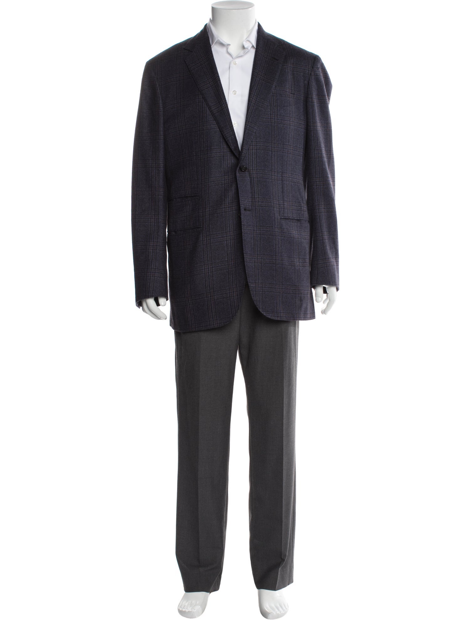 Sid Mashburn Cashmere Plaid Print Blazer