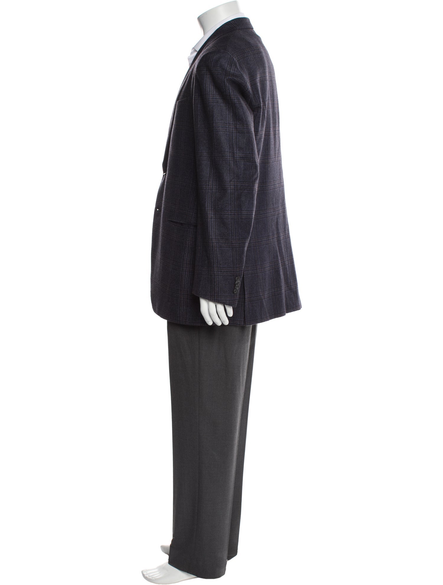 Sid Mashburn Cashmere Plaid Print Blazer