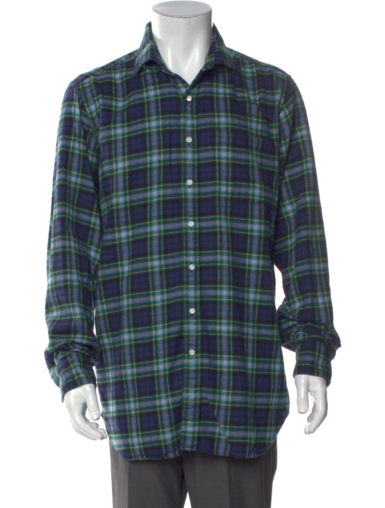 Sid Mashburn Plaid Print Long Sleeve Shirt