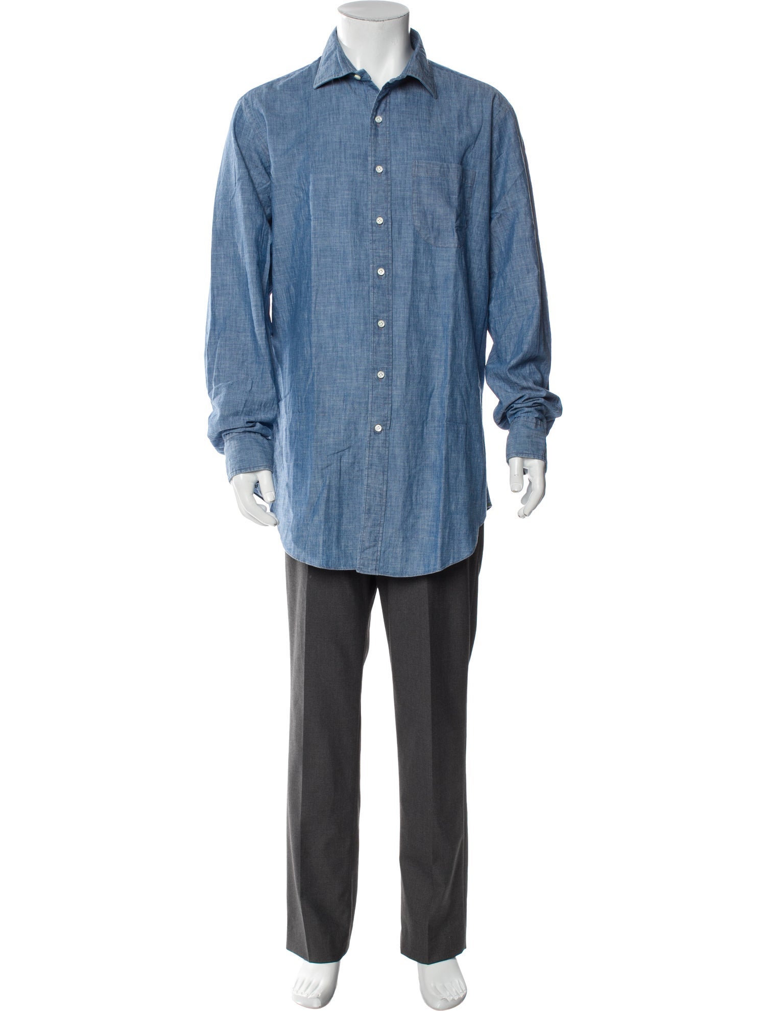 Sid Mashburn Long Sleeve Denim Shirt