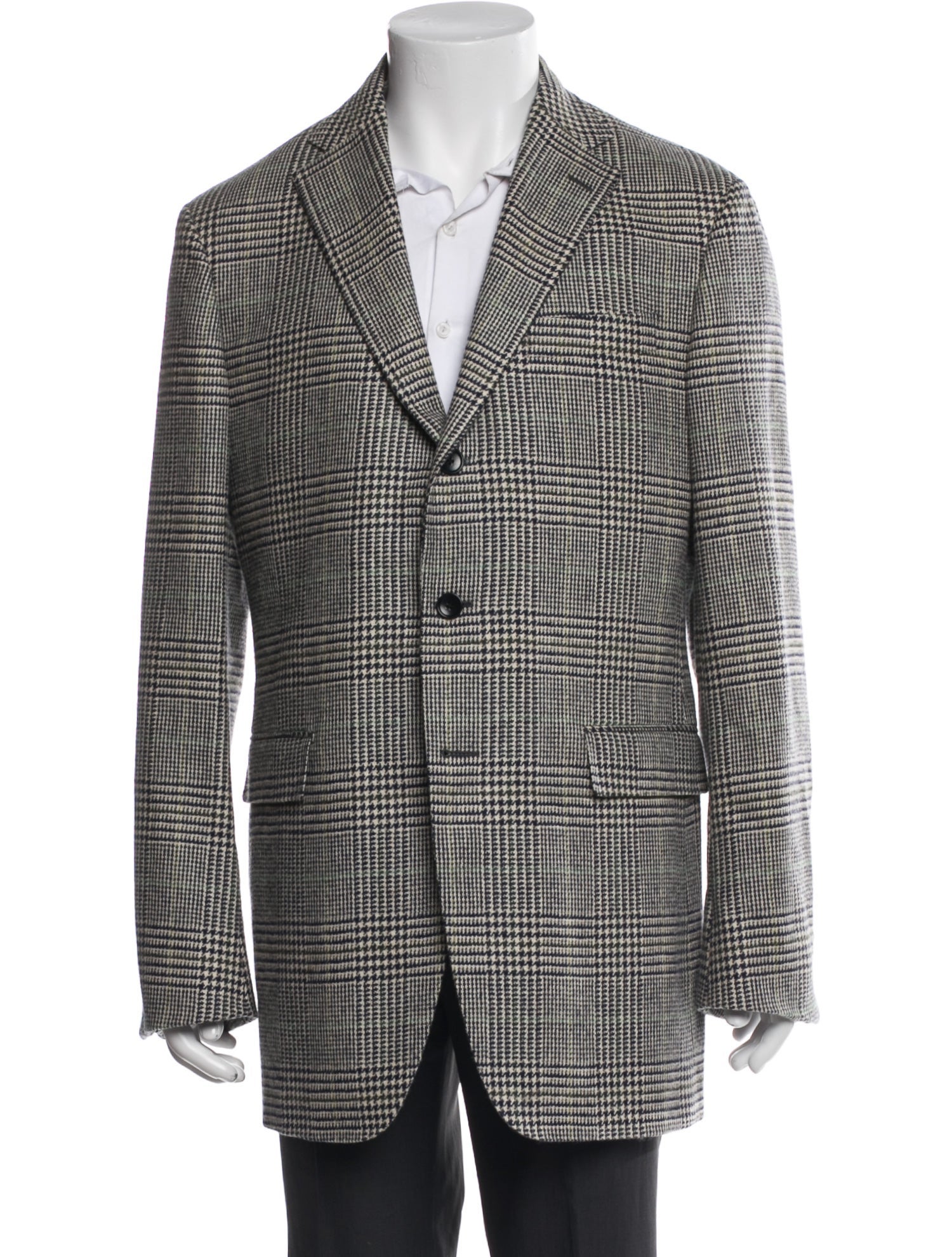 Sid Mashburn Wool Houndstooth Print Blazer