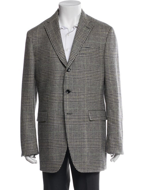 Sid Mashburn Wool Houndstooth Print Blazer
