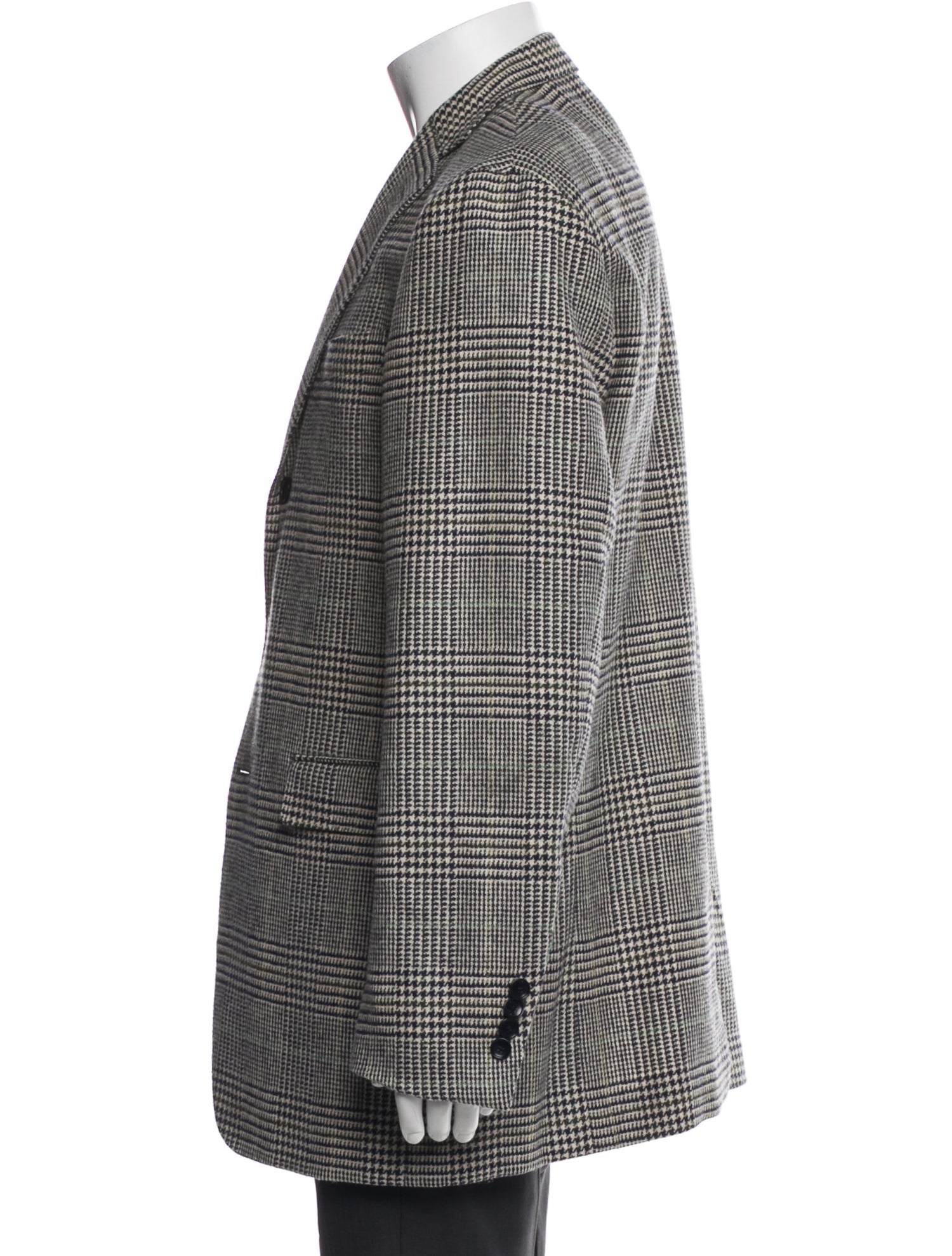 Sid Mashburn Wool Houndstooth Print Blazer