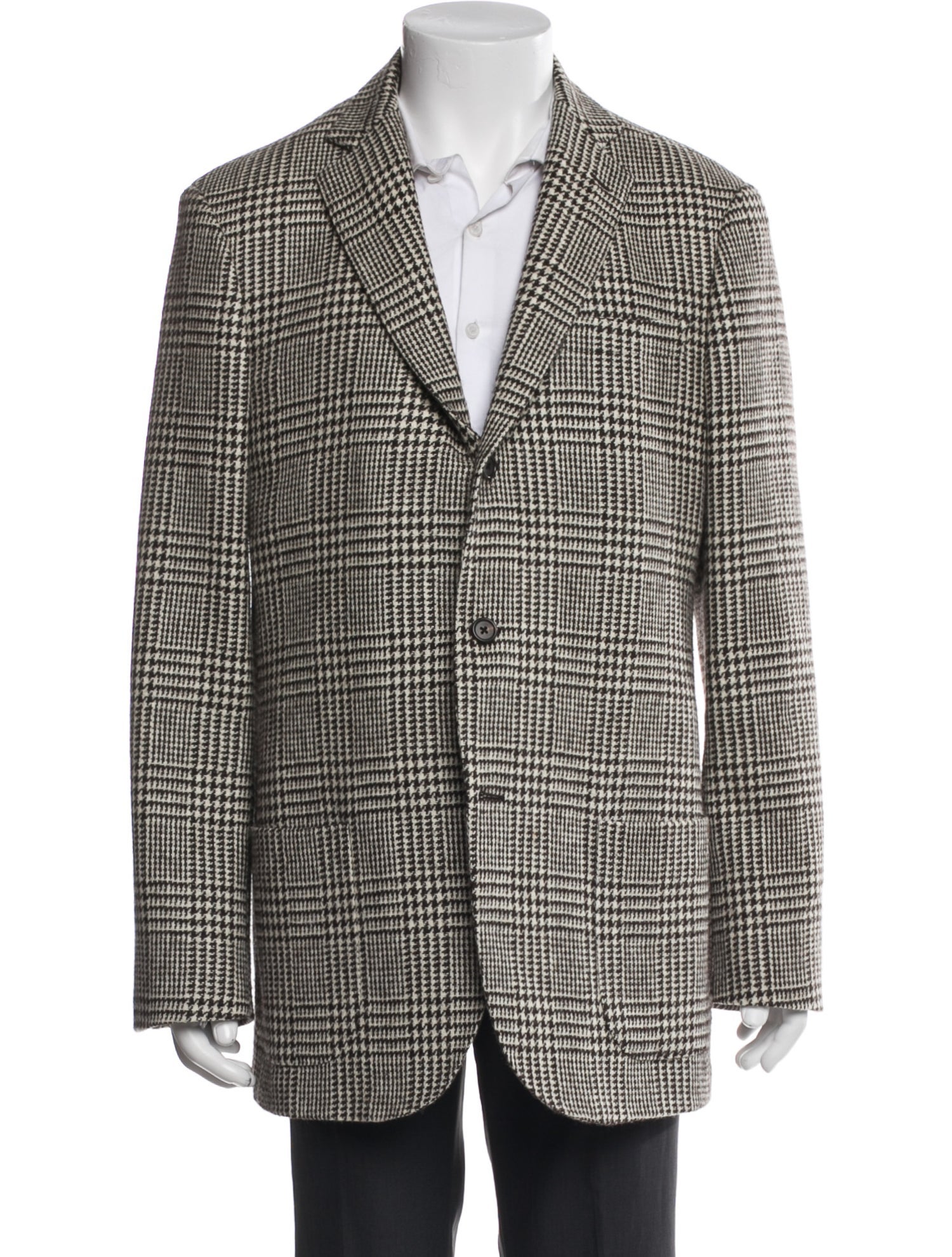 Sid Mashburn Wool Houndstooth Print Blazer